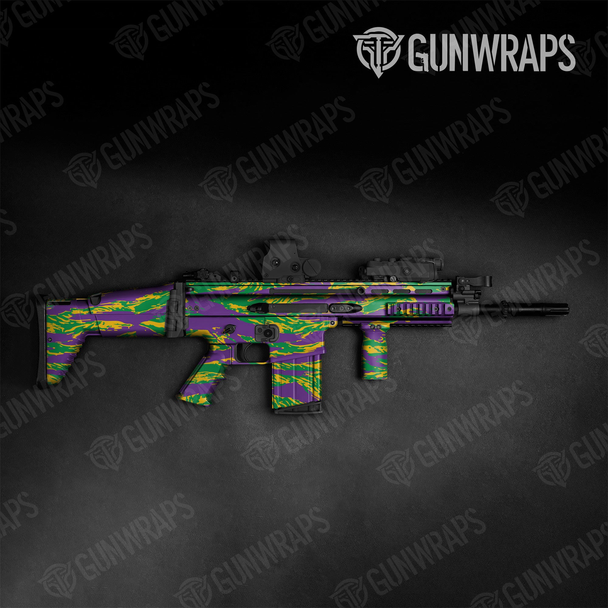 Vietnam Tiger Stripe Mardi Gras Gun Skin Vinyl Wrap
