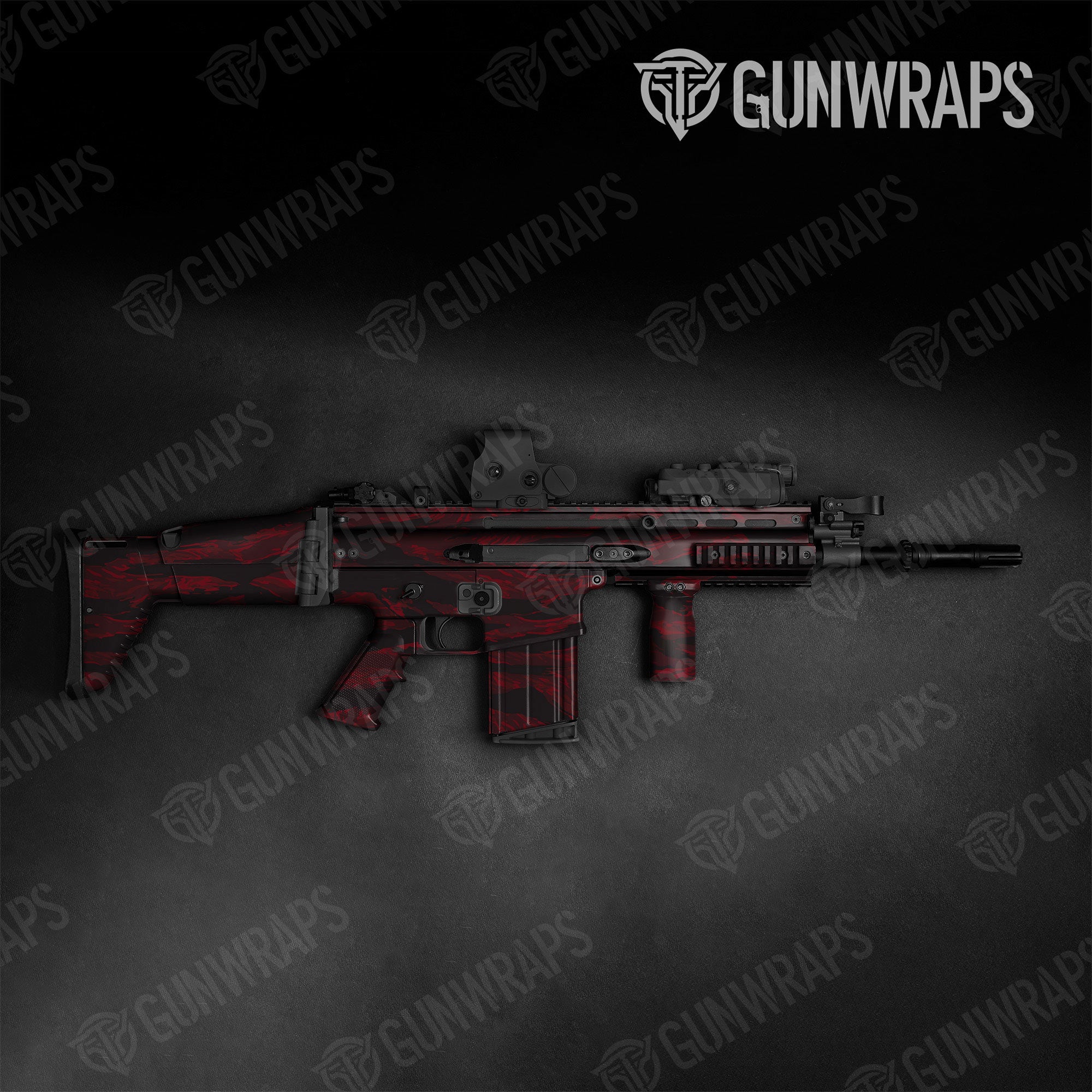 Vietnam Tiger Stripe Vampire Red Gun Skin Vinyl Wrap