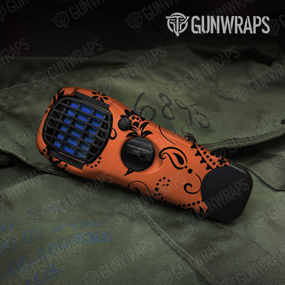 Bandana Orange And Black Gun Skin Vinyl Wrap