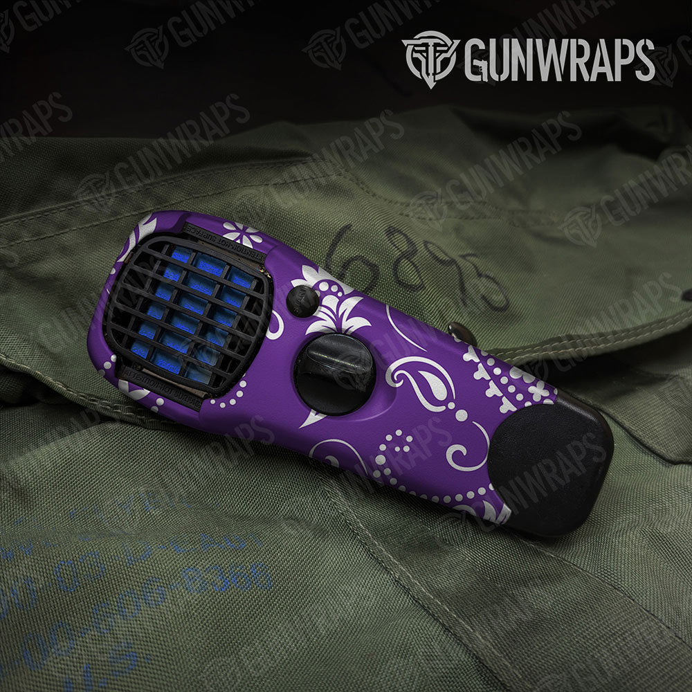 Bandana Purple And White Gun Skin Vinyl Wrap