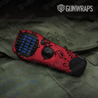 Bandana Red And Black Gun Skin Vinyl Wrap
