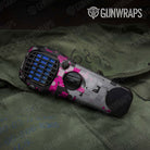 Broken Plaid Magenta Tiger Gun Skin Vinyl Wrap