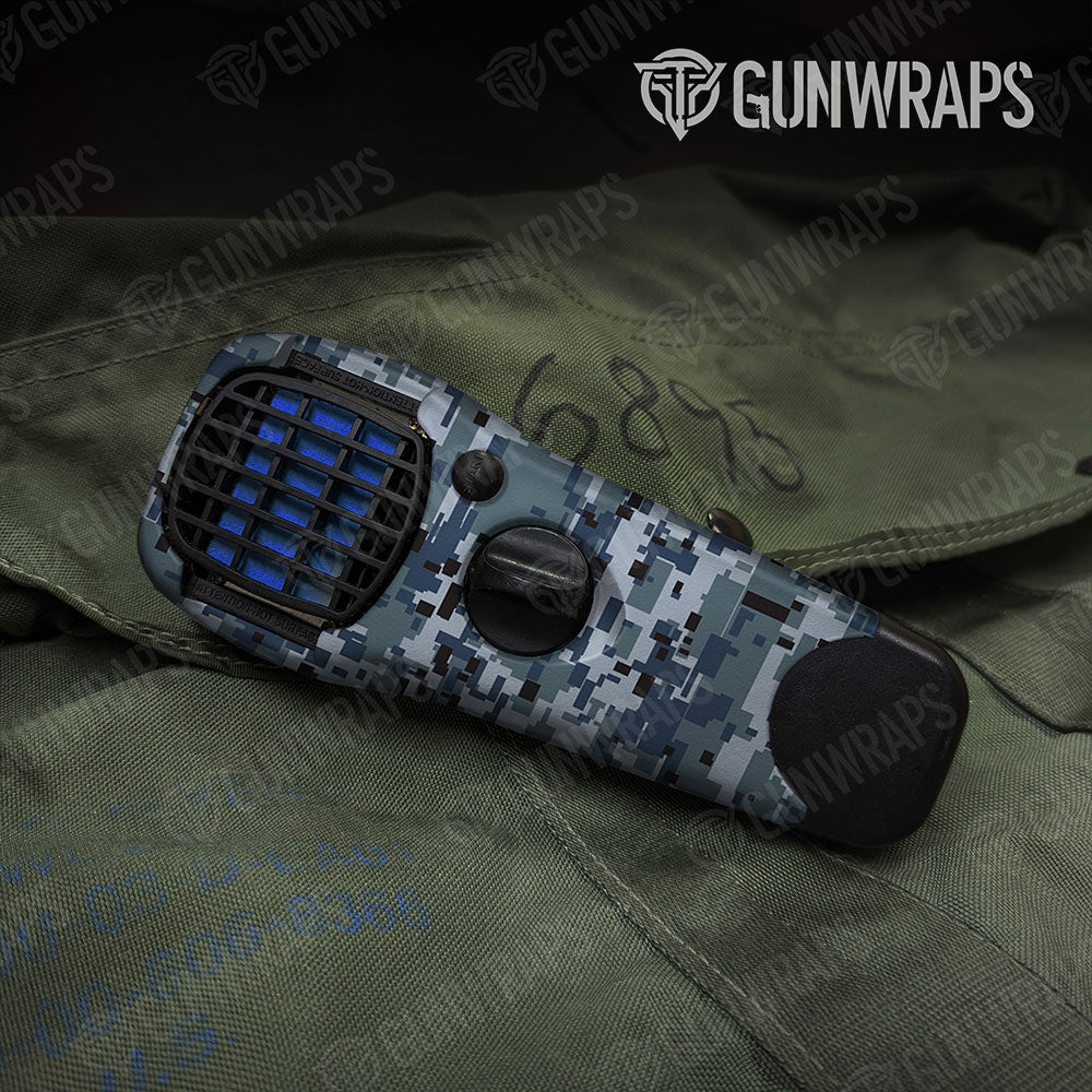 Digital Navy Gun Skin Vinyl Wrap