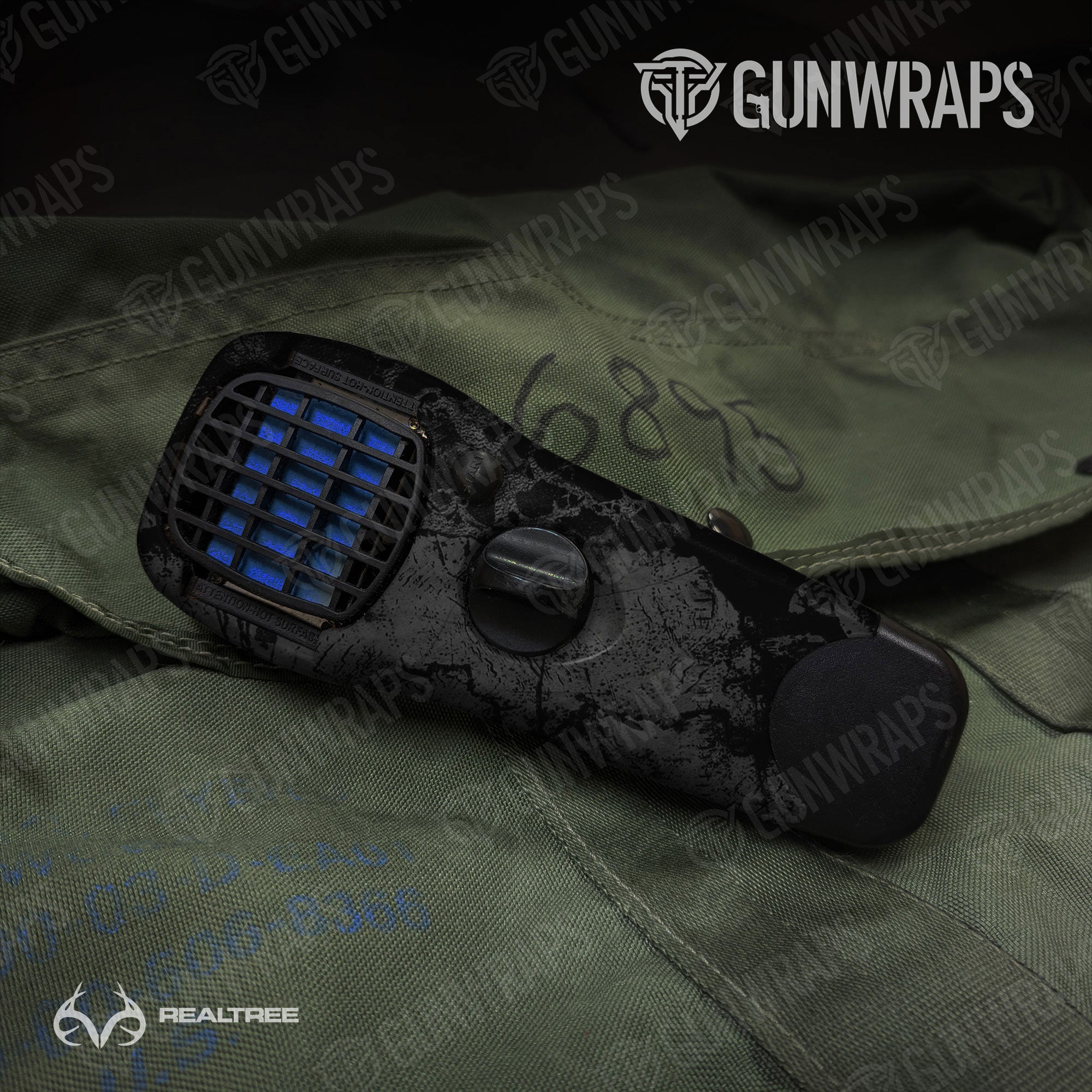 Realtree WAV3 Black Gun Skin Vinyl Wrap