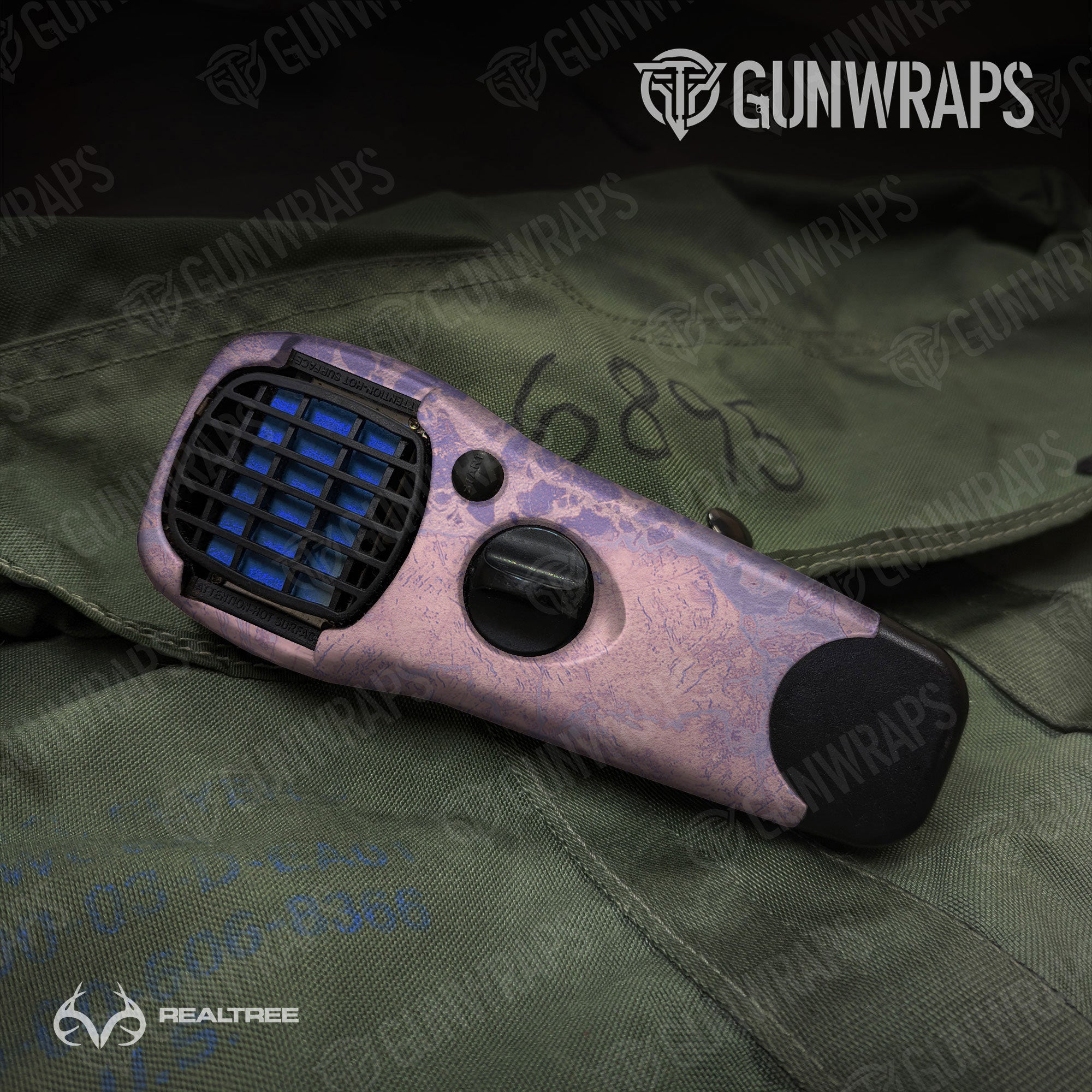 Realtree WAV3 Purple Rose Gun Skin Vinyl Wrap