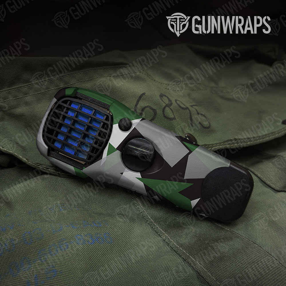 Shattered Green Tiger Gun Skin Vinyl Wrap