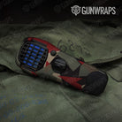 Shattered Militant Red Gun Skin Vinyl Wrap