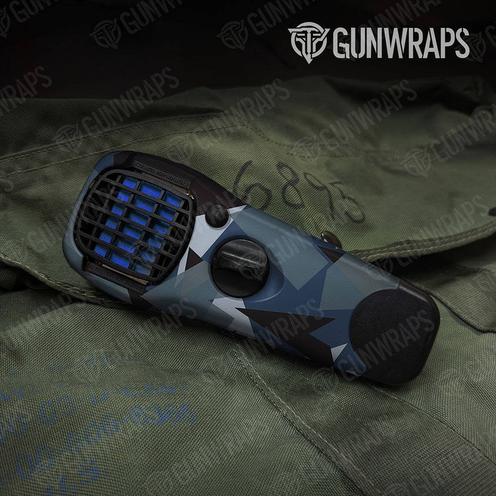 Shattered Navy Gun Skin Vinyl Wrap