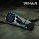 Shattered Tiffany Blue Tiger Gun Skin Vinyl Wrap