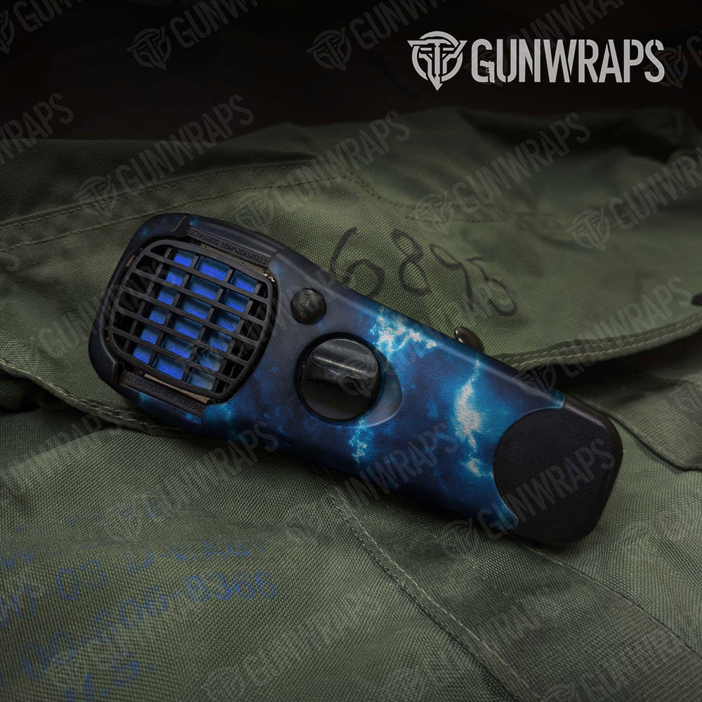 Stone Blue Lightning Marble Gun Skin Vinyl Wrap