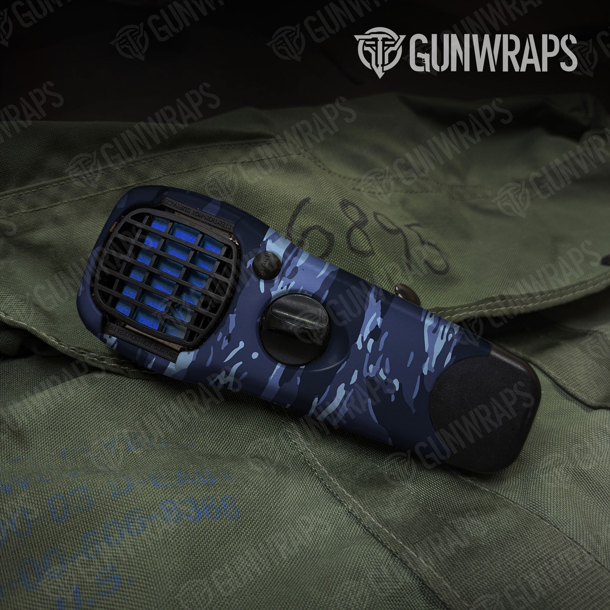 Vietnam Tiger Stripe Blue Urban Night Gun Skin Vinyl Wrap