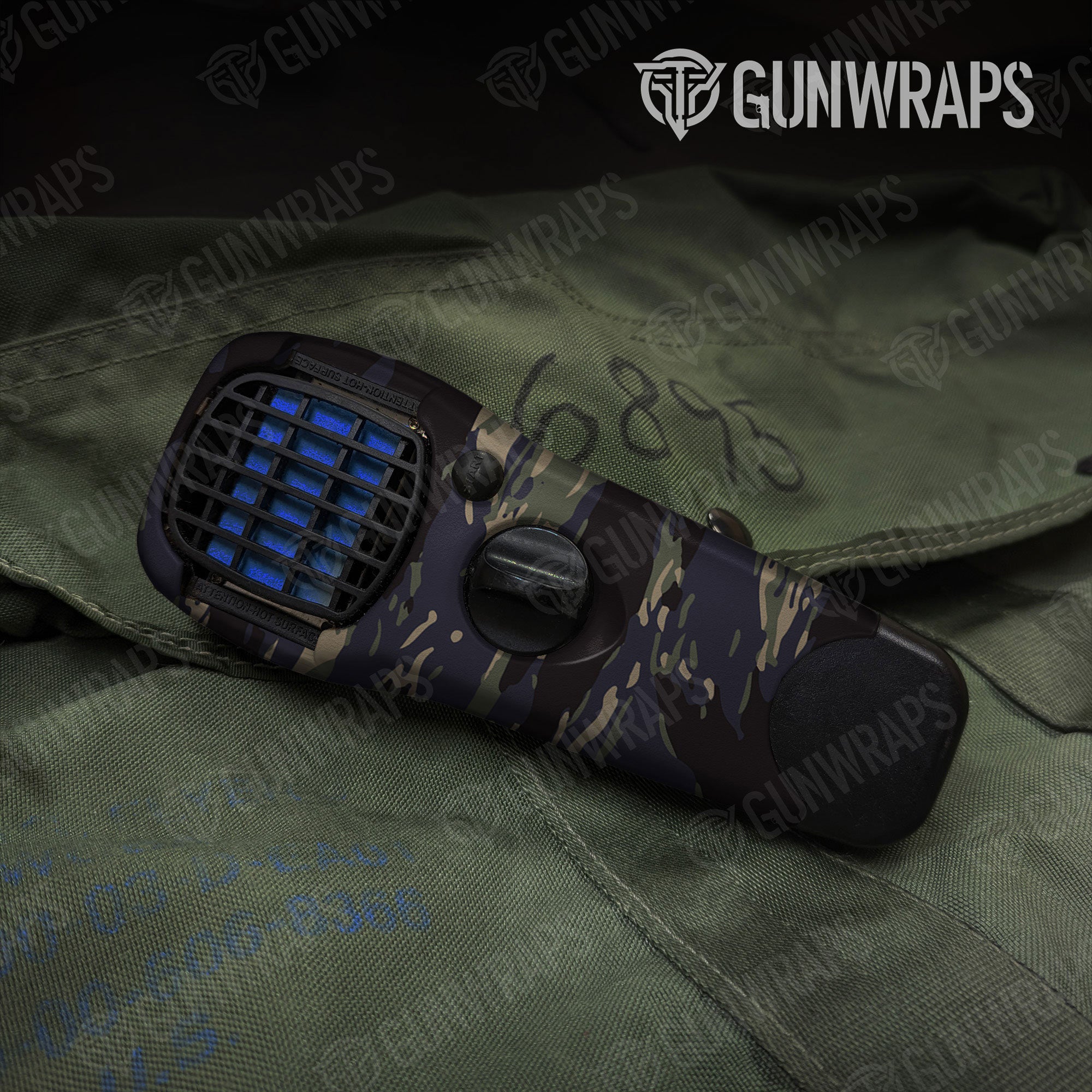 Vietnam Tiger Stripe Militant Blue Gun Skin Vinyl Wrap