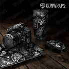 Universal Sheet Bandana Gear Skin Vinyl Wrap Bandana Black And White Gear Skin Vinyl Wrap
