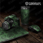 Universal Sheet Bandana Gear Skin Vinyl Wrap Bandana Green And Black Gear Skin Vinyl Wrap