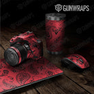 Universal Sheet Bandana Gear Skin Vinyl Wrap Bandana Red And Black Gear Skin Vinyl Wrap