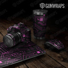 Universal Sheet Circuit Board Gear Skin Vinyl Wrap Circuit Board Magenta Gear Skin Vinyl Wrap