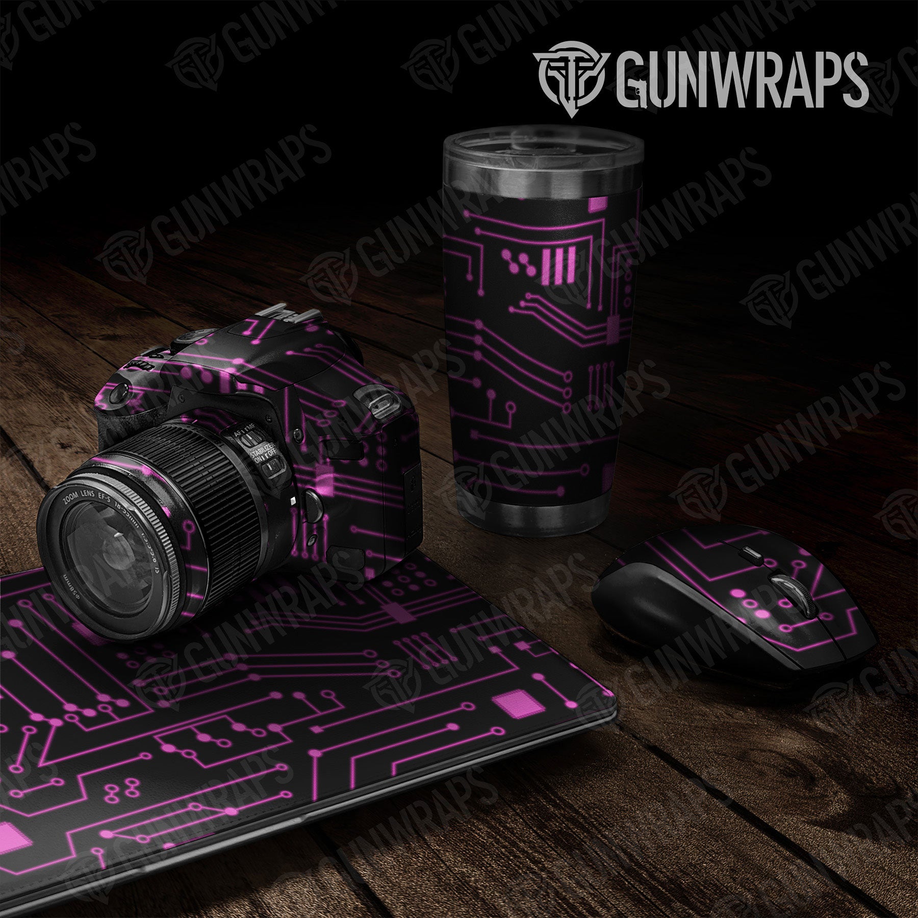 Universal Sheet Circuit Board Gear Skin Vinyl Wrap Circuit Board Magenta Gear Skin Vinyl Wrap