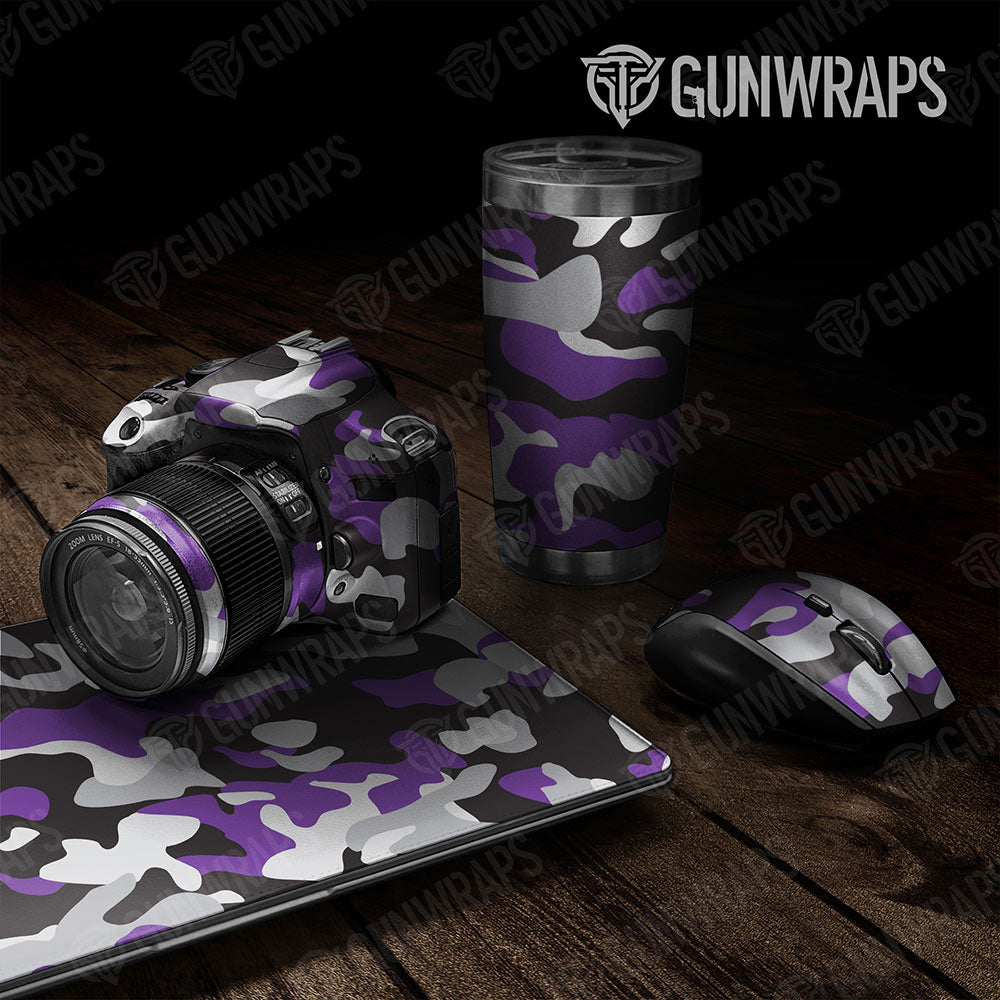 Universal Sheet Classic Gear Skin Vinyl Wrap Classic Purple Tiger Gear Skin Vinyl Wrap