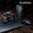 Universal Sheet Damascus Gear Skin Vinyl Wrap Damascus Blue Gear Skin Vinyl Wrap