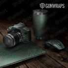 Universal Sheet Damascus Gear Skin Vinyl Wrap Damascus Green Gear Skin Vinyl Wrap