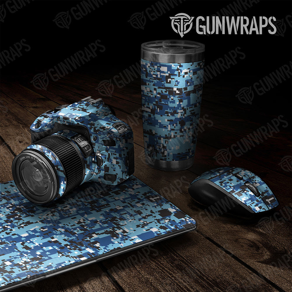 Universal Sheet Digital Gear Skin Vinyl Wrap Digital Baby Blue Gear Skin Vinyl Wrap