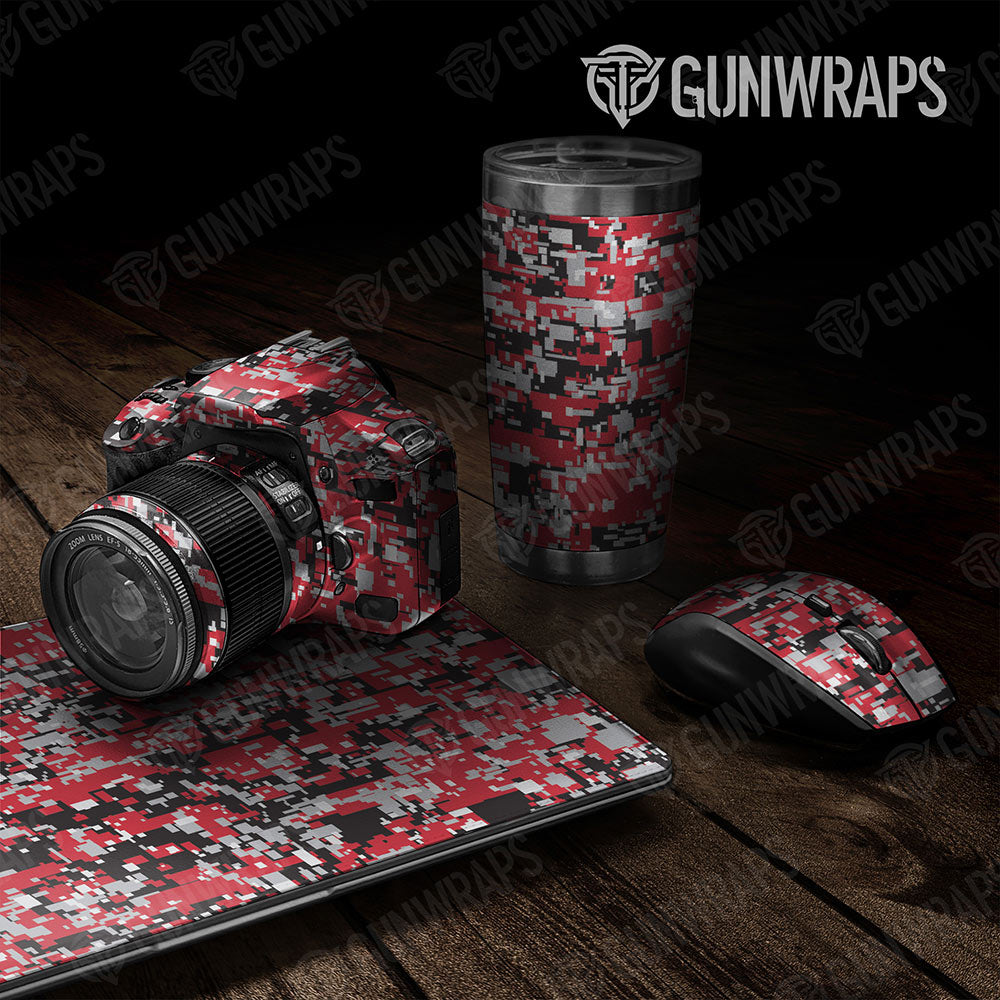 Universal Sheet Digital Gear Skin Vinyl Wrap Digital Red Tiger Gear Skin Vinyl Wrap