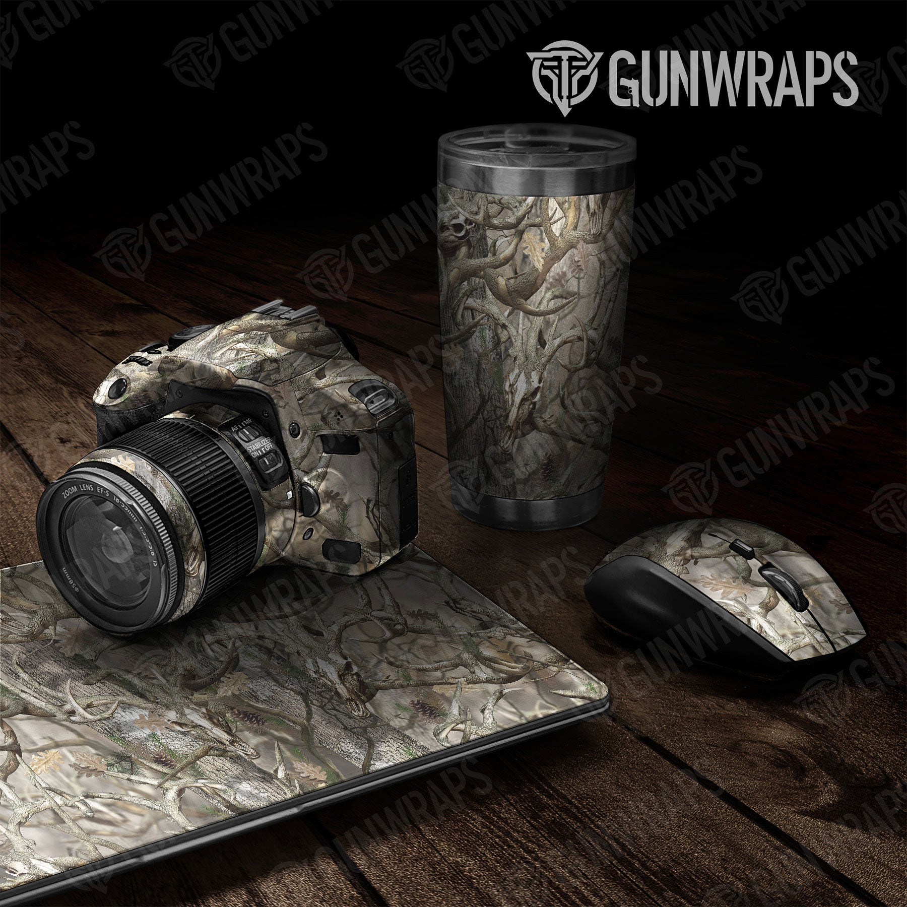 Universal Sheet Nature Gear Skin Vinyl Wrap Nature Lifeless Woods Buck Skull Gear Skin Vinyl Wrap