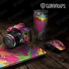 Universal Sheet Paint Splatter Gear Skin Vinyl Wrap Paint Splatter Magenta Gear Skin Vinyl Wrap
