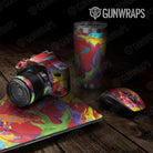 Universal Sheet Paint Splatter Gear Skin Vinyl Wrap Paint Splatter Red Gear Skin Vinyl Wrap