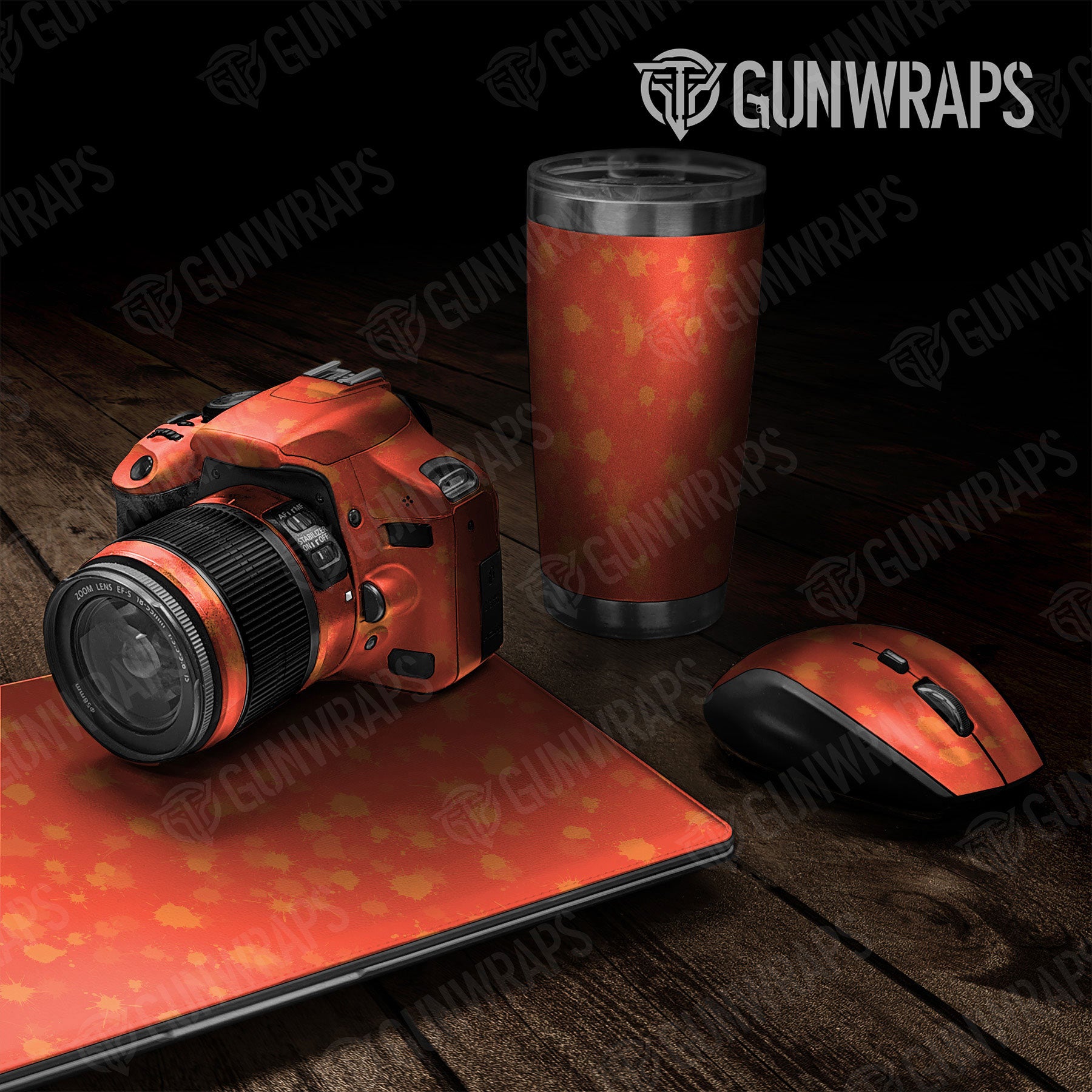 Universal Sheet Paintball Gear Skin Vinyl Wrap Paintball Elite Orange Gear Skin Vinyl Wrap