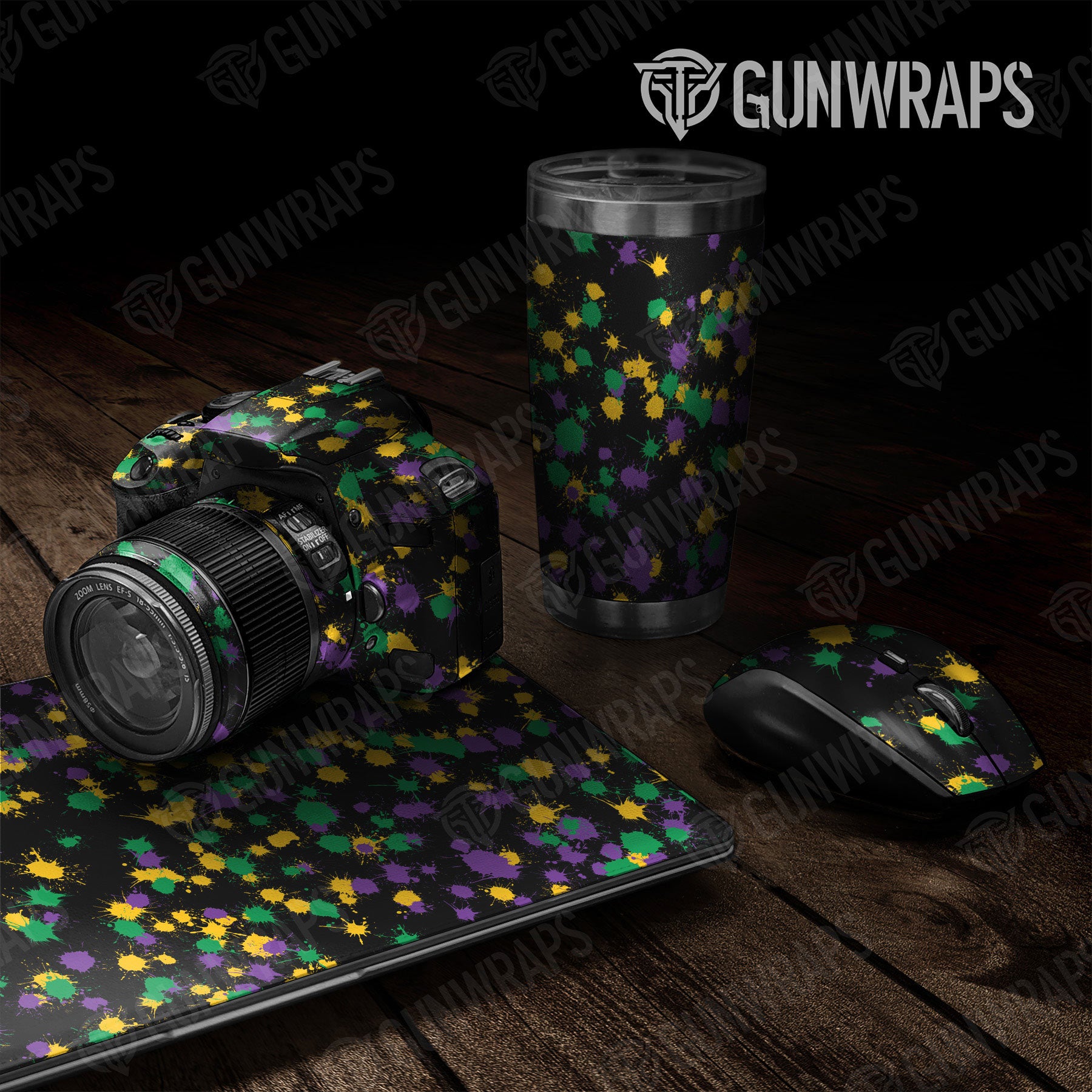 Universal Sheet Paintball Gear Skin Vinyl Wrap Paintball Mardi Gras Gear Skin Vinyl Wrap