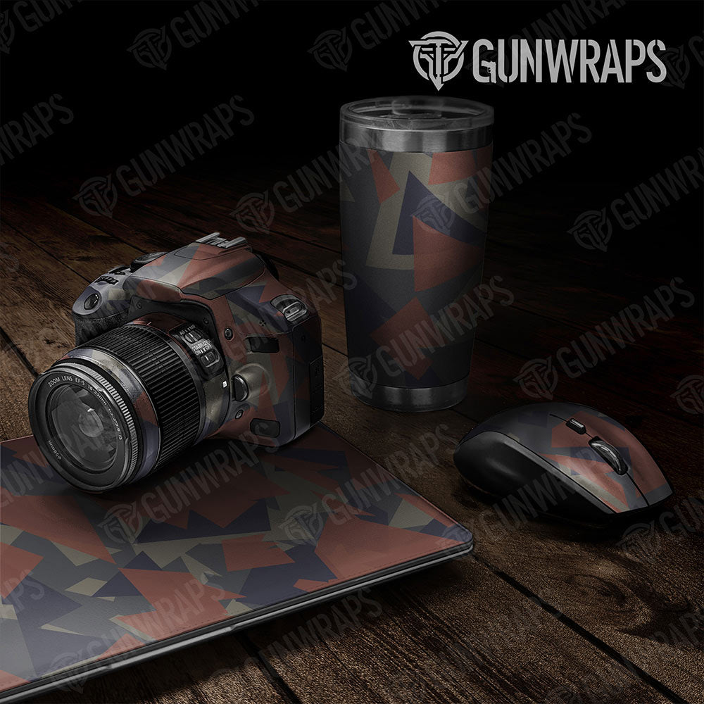 Universal Sheet Shattered Gear Skin Vinyl Wrap Shattered Blue Copper Gear Skin Vinyl Wrap