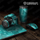 Universal Sheet Shattered Gear Skin Vinyl Wrap Shattered Elite Tiffany Blue Gear Skin Vinyl Wrap