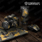 Universal Sheet Shattered Gear Skin Vinyl Wrap Shattered Militant Yellow Gear Skin Vinyl Wrap