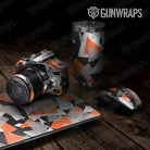Universal Sheet Shattered Gear Skin Vinyl Wrap Shattered Orange Tiger Gear Skin Vinyl Wrap