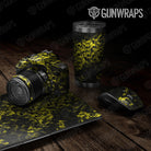 Universal Sheet Skull Gear Skin Vinyl Wrap Skull Yellow Gear Skin Vinyl Wrap