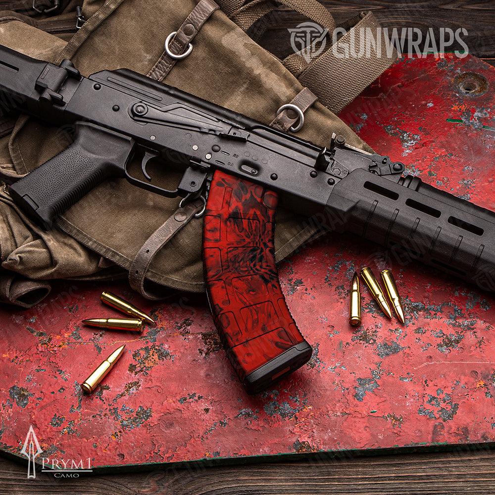 AK-47 Mag Prym1 Camo Red Hunt Gun Skin Vinyl Wrap