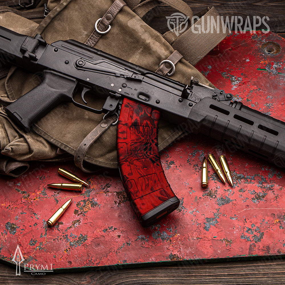 AK-47 Mag Prym1 Camo Red Gun Skin Vinyl Wrap