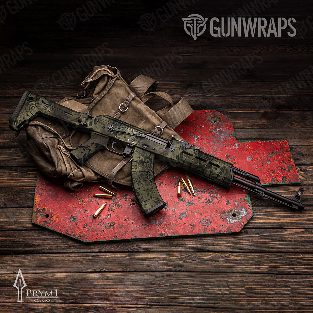AK-47 Prym1 Camo Woodlands Gun Skin Vinyl Wrap