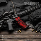 AR-15 Mag Prym1 Camo Red Gun Skin Vinyl Wrap