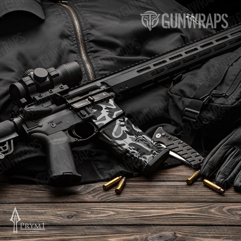 AR-15 Mag Prym1 OS Black Gun Skin Vinyl Wrap