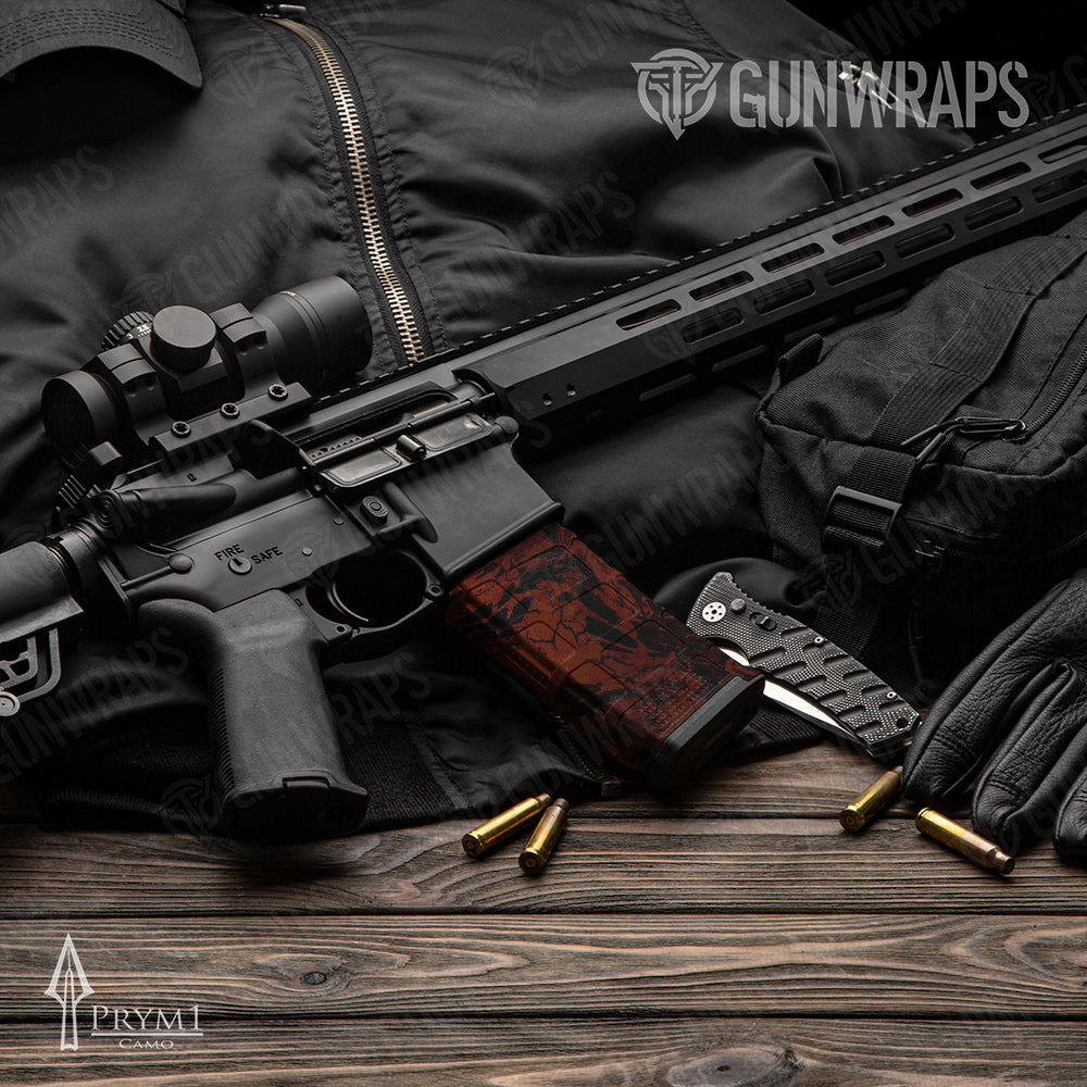 AR-15 Mag Prym1 Camo Ember Gun Skin Vinyl Wrap