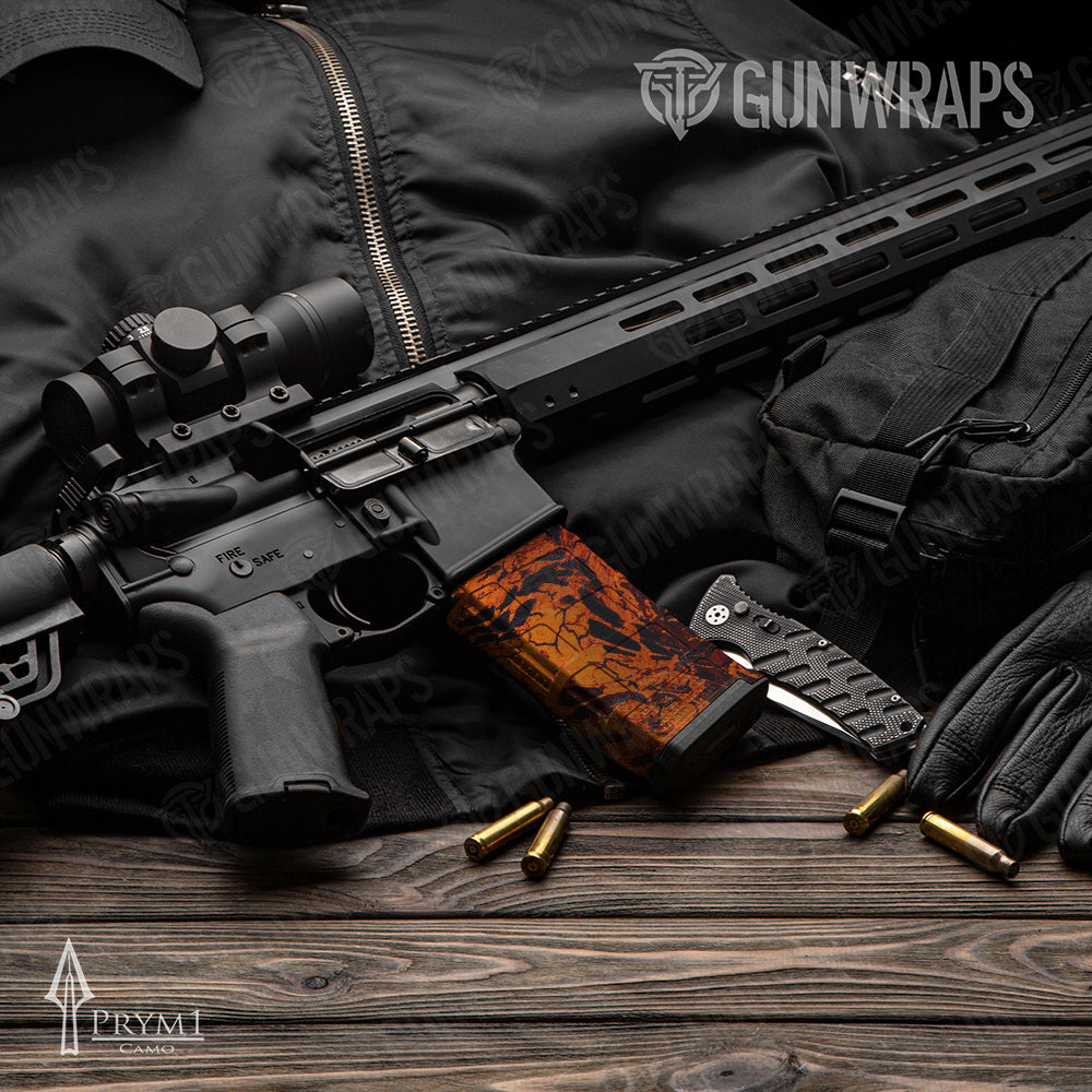 AR-15 Mag Prym1 Camo Fire Storm Gun Skin Vinyl Wrap