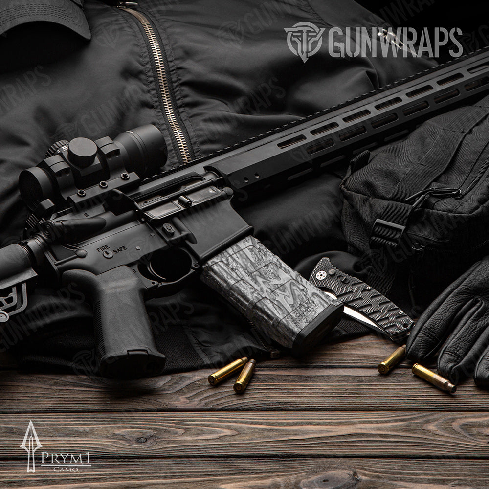 AR-15 Mag Prym1 Timber Hole Prym1 Timber Hole Snow Gun Skin Vinyl Wrap