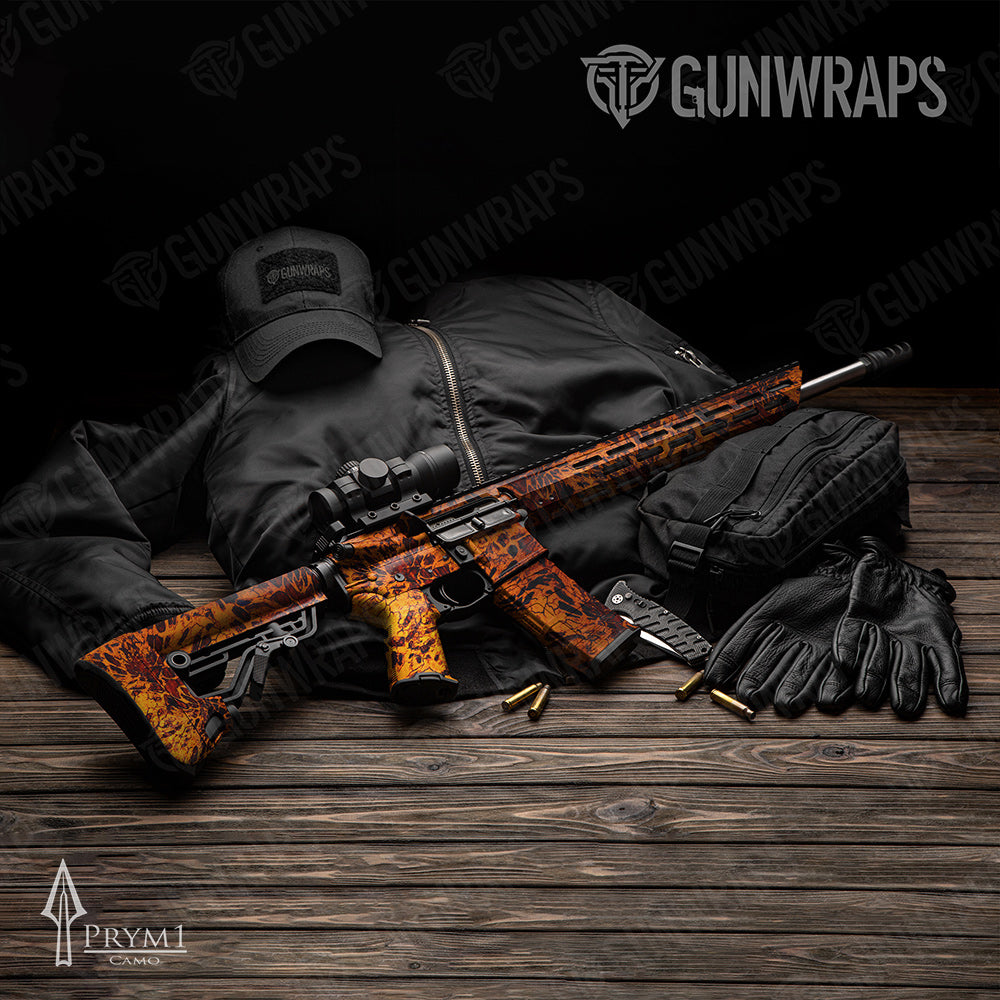 AR-15 Prym1 Camo Fire Storm Gun Skin Vinyl Wrap