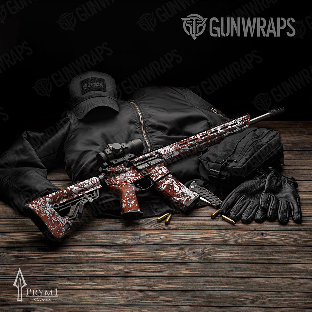 AR-15 Prym1 Camo Fire and Ice Gun Skin Vinyl Wrap