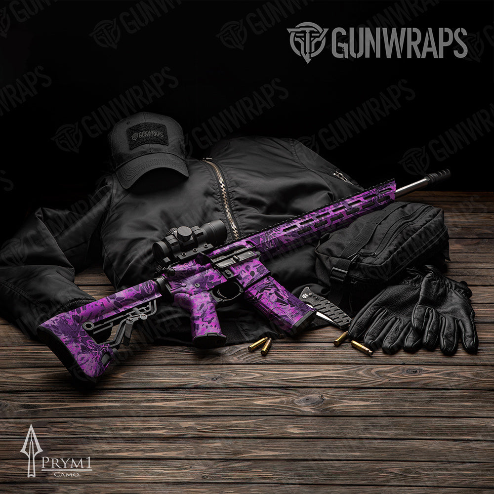 AR-15 Prym1 Camo Pink Blast Gun Skin Vinyl Wrap