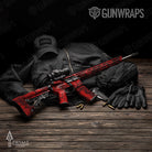 AR-15 Prym1 Camo Red Gun Skin Vinyl Wrap