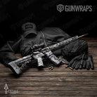 AR-15 Prym1 Camo Silver Mist Gun Skin Vinyl Wrap