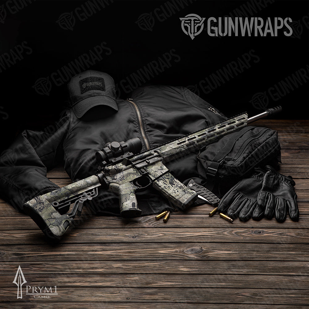 AR-15 Prym1 Stream Gray Gun Skin Vinyl Wrap